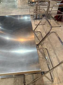 A sleek metallic surface Stock Photos
