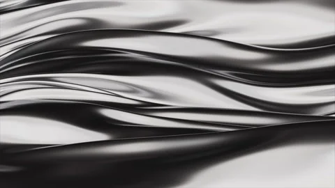 Sleek metallic waves create a modern, luxurious abstract background with flowing Stock Footage 314932163