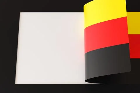 Sleek minimalistic design featuring a white empty space and German flag on a イラスト素材