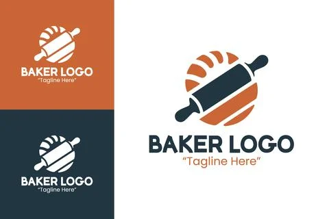 Sleek Modern Baker Logo Иллюстрация