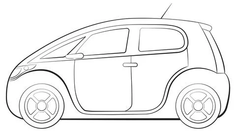 Sleek Modern Car Vector Illustration Illustrazione stock