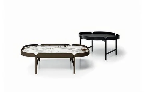 Sleek Modern Coffee Table Over White Background Stock Photos