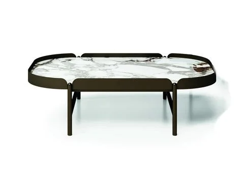 Sleek Modern Coffee Table Over White Background Stock Photos