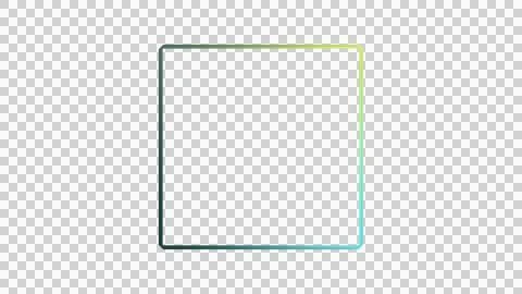 Sleek modern square border glows subtly with vibrant neon gradient Stock Illustration