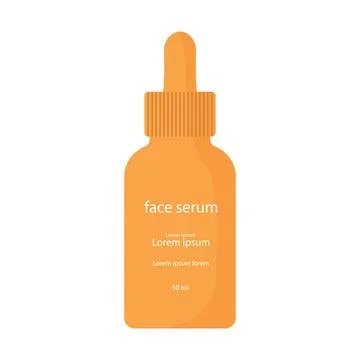 Sleek orange face serum bottle Illustrazione stock