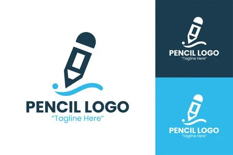 Sleek Pencil Logo Stock Illustration