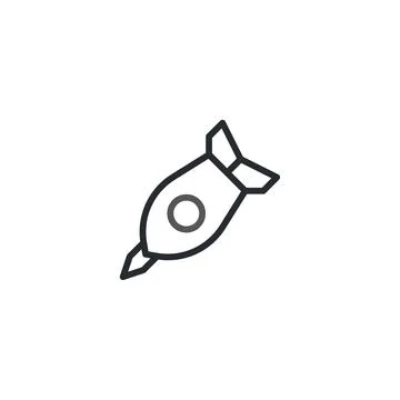 Sleek rocket icon design symbolising new digital advancements and space tra.. Stock Illustration