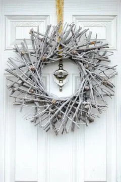 Sleek silver decoration Stock Photos