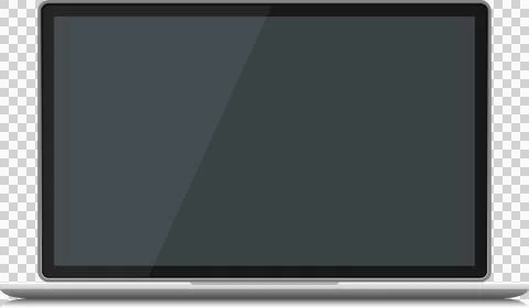 Sleek silver laptop with a blank gray screen, perfect for showcasing digita.. 스톡 일러스트