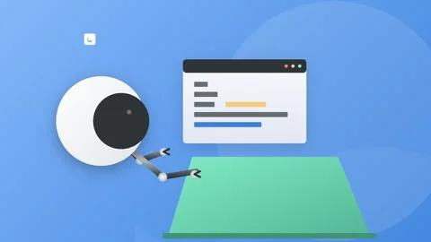 Sleek Spherical AI Robot with Polished Metallic Arms Interacting with Digit.. Видео 345981415