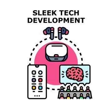 Sleek tech development concept in progress Stock Illustration