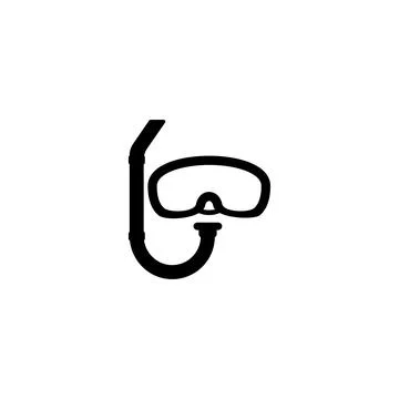 Sleek vector icon of a diving mask, perfect for sport and adventure themes Stock Illustration