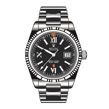 Sleek Wristwatch Vector Collection Stock Illustration