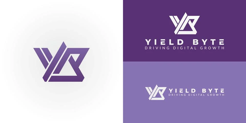 Sleek YB monogram logo. Stock Illustration