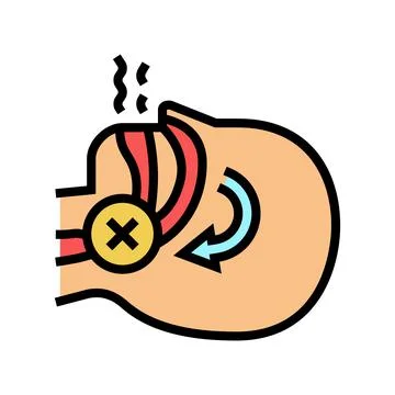 Sleep apnea color icon vector illustration Stock Illustration