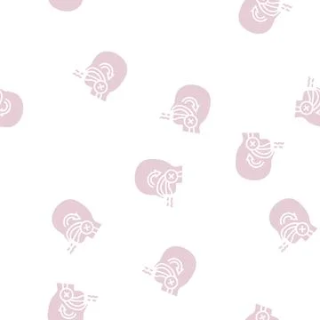 Sleep apnea glyph seamless pattern Stock Illustration