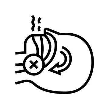 Sleep apnea line icon vector illustration Stock Illustration