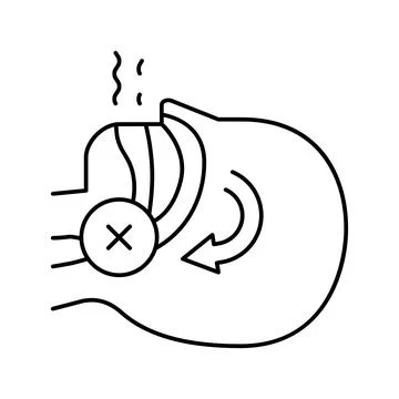 Sleep apnea line icon vector illustration Stock Illustration