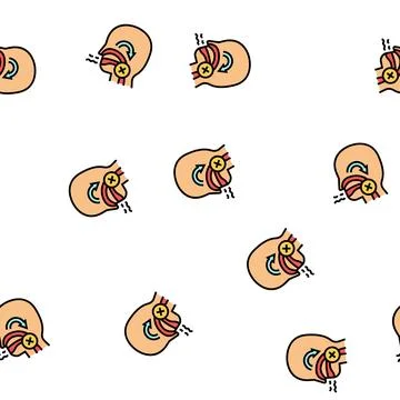 Sleep apnea vector seamless pattern Stock Illustration