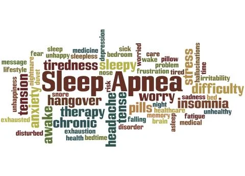 Sleep Apnea, word cloud concept Stock Illustration