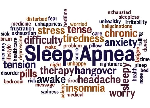 Sleep Apnea, word cloud concept Stock Illustration