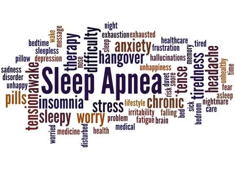 Sleep Apnea, word cloud concept Stock Illustration