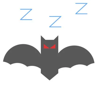 Sleep bat Stock Illustration