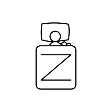 Sleep bed man sleeping vertical icon. Element of sleep pose icon Stock Illustration