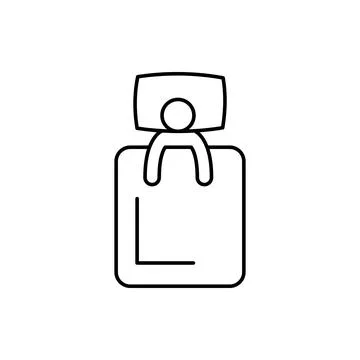 Sleep bed man sleeping vertical icon. Element of sleep pose icon 스톡 일러스트