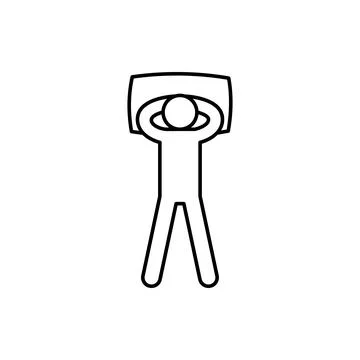 Sleep bed man sleeping vertical icon. Element of sleep pose icon Stock Illustration