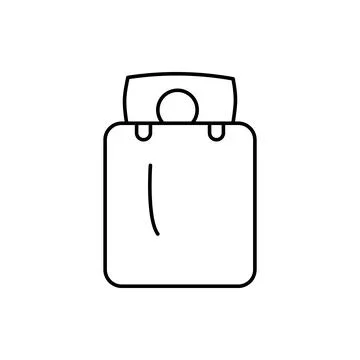 Sleep bed man sleeping vertical icon. Element of sleep pose icon Stock Illustration