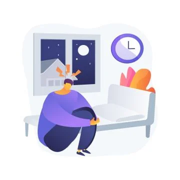Sleep behavior disorder abstract concept vector illustration. Stock Illustration