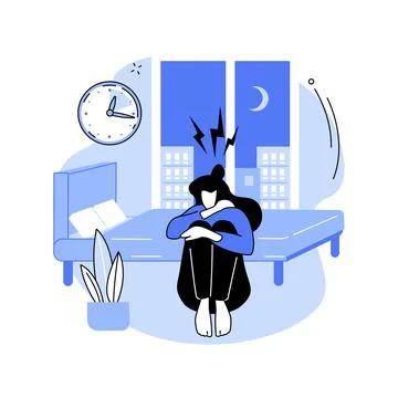 Sleep behavior disorder abstract concept vector illustration. Stock Illustration