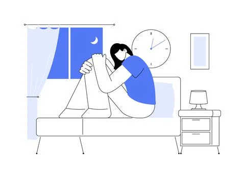 Sleep behavior disorder abstract concept vector illustration. Stock Illustration