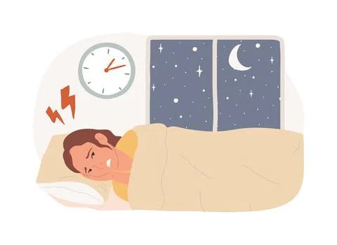 Sleep behavior disorder isolated concept vector illustration. Stock Illustration