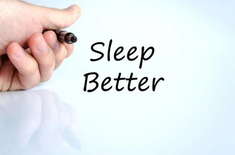 Sleep better text concept Stock Photos