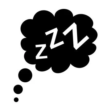 Sleep black icon Stock Illustration