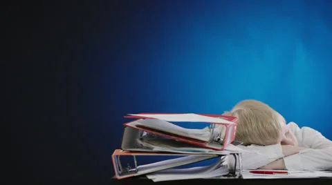 Sleep boy does his homework Stock-Footage 65994679