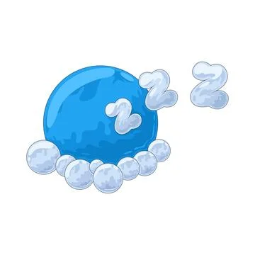 Sleep bubble illustration Stock Illustration