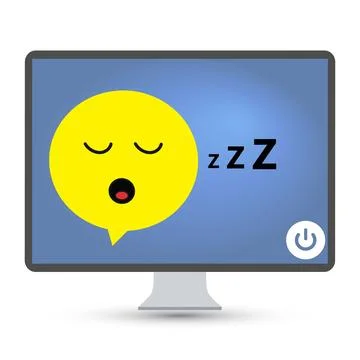 Sleep button Stock Illustration