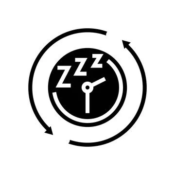 Sleep changes adolescence puberty glyph icon vector illustration Stock Illustration