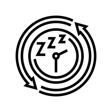 Sleep changes adolescence puberty line icon vector illustration Stock Illustration