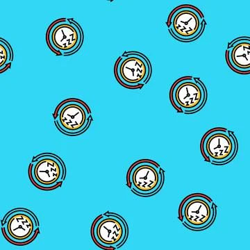 Sleep changes adolescence puberty vector seamless pattern Stock Illustration