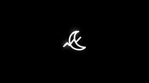 Sleep Circadian Tracker Line Icon Animation Loop Black Background Video stock 341542121