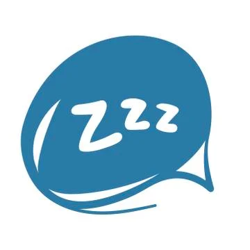 Sleep comic bubble zzz. Sleeping bubble icon hand drawn vector illustration i Stock Illustration