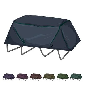Sleep cot camp cartoon vector graphic 库存插图