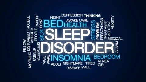 Sleep disorder animated word cloud, text... | Stock Video | Pond5