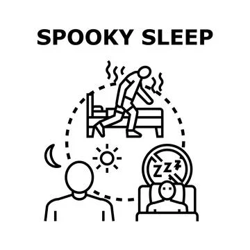 Sleep disorder symptoms causing restless night problems Ilustración de archivo