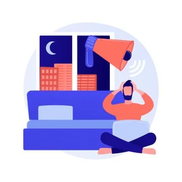 Sleep disturbances abstract concept vector illustration. Stock Illustration