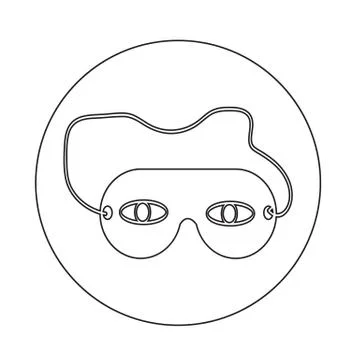 Sleep eye mask icon Stock Illustration